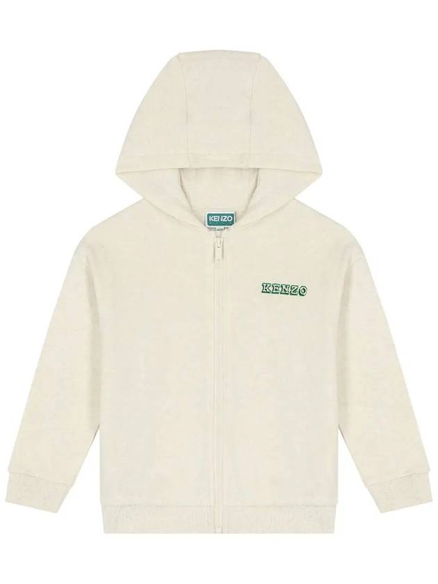 Kids Back Logo Knit Hoodie Ivory - KENZO - BALAAN 5