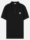 Men's Logo Polo Shirt Black - MONCLER - BALAAN 2