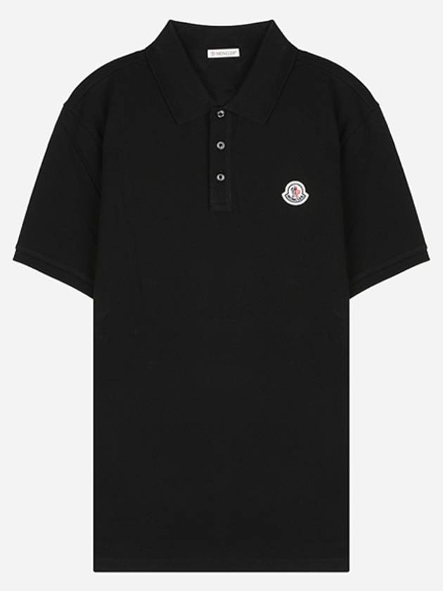 Men's Logo Polo Shirt Black - MONCLER - BALAAN 2