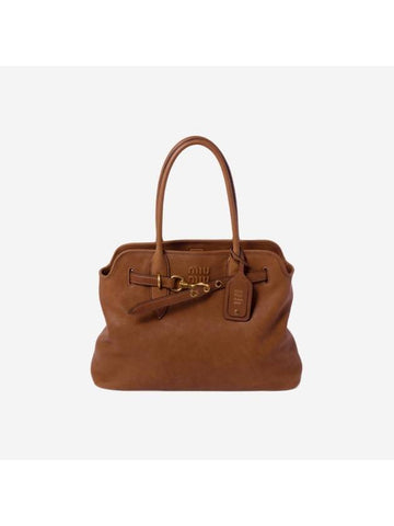 Miu Miu Abventure Nappa Leather Bag Oak - MIU MIU - BALAAN 1