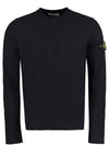 Wappen Patch Crew Neck Knit Top Black - STONE ISLAND - BALAAN 2