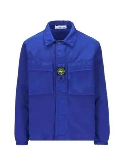 Lightweight Shirt Jacket Blue - STONE ISLAND - BALAAN 2