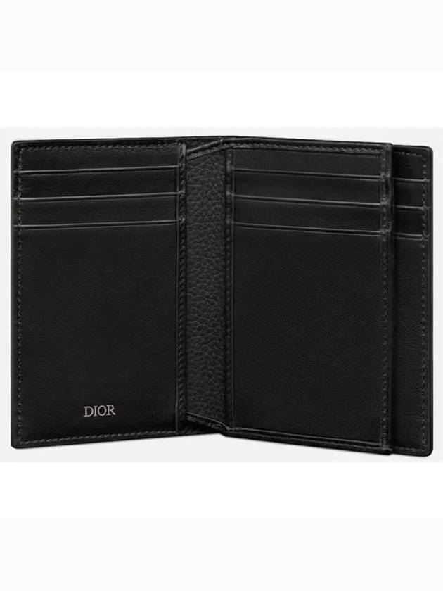 Bifold Grained Calfskin Card Wallet Black - DIOR - BALAAN 5