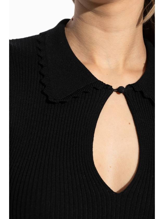 Munthe Ribbed Top, Women's, Black - MUNTHE - BALAAN 5