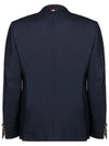 Super 120S Wool Twill Single Breasted Classic Jacket Navy - THOM BROWNE - BALAAN 4