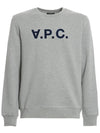 Men's VPC Logo Print Crew Neck Sweatshirt Grey - A.P.C. - BALAAN 3