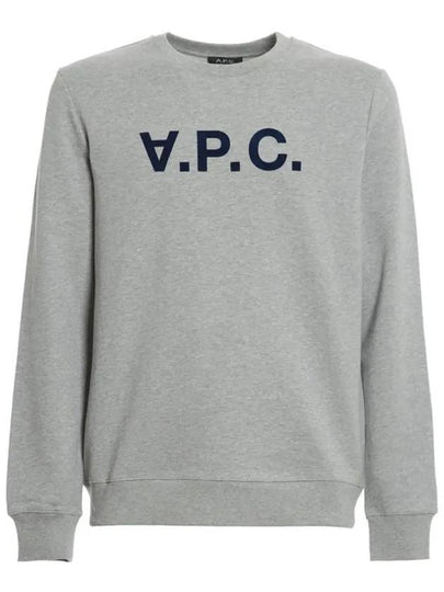 Men's VPC Logo Print Crew Neck Sweatshirt Grey - A.P.C. - BALAAN 2