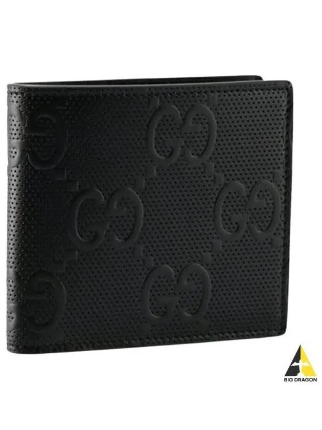 Embossed GG Half Wallet Black - GUCCI - BALAAN 2