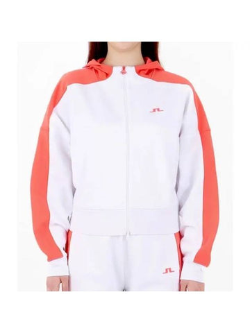 Amelia Zip-Up Hoodie White - J.LINDEBERG - BALAAN 1