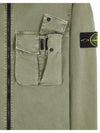 Garment Dyed Stretch Cotton Overshirt Jacket Sage Green - STONE ISLAND - BALAAN 5