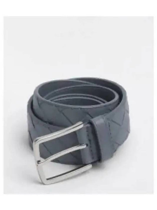 Intrecciato Leather Belt Thunder - BOTTEGA VENETA - BALAAN 2