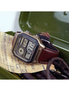 World Time Outdoor Camping Leather Electronic Wristwatch 100m Water Resistance - CASIO - BALAAN 2