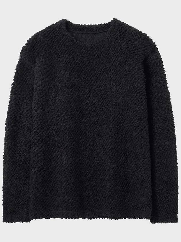 Fluffy Overfit Long Sleeve T-Shirt Black - NOIRER - BALAAN 3