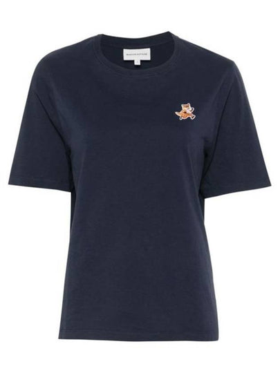 Speedy Fox Patch Comfort Short Sleeve T Shirt Navy - MAISON KITSUNE - BALAAN 2