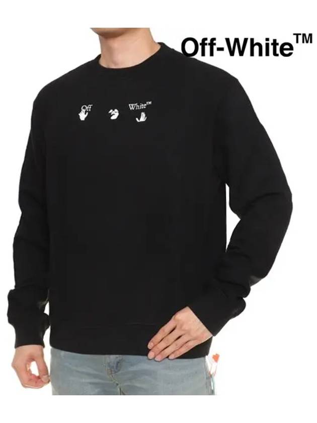 Logo World Peace Sweatshirt Black - OFF WHITE - BALAAN 2