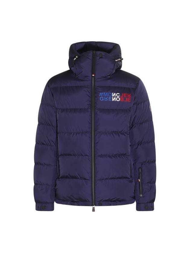 Grenoble Isorno Logo Print Padding Navy - MONCLER - BALAAN 1