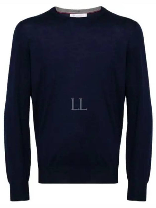 Wool Cashmere Knit Top Navy - BRUNELLO CUCINELLI - BALAAN 2