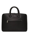 Men's Slim Striped Leather Brief Case Black - PAUL SMITH - BALAAN 1