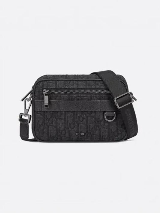 Safari Mini Oblique Jacquard Messenger Bag Black - DIOR - BALAAN 2