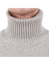 Heart Logo Cashmere Turtleneck Beige - AMI - BALAAN 6