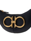 Maxi Gancini Small Shoulder Bag Black - SALVATORE FERRAGAMO - BALAAN 8