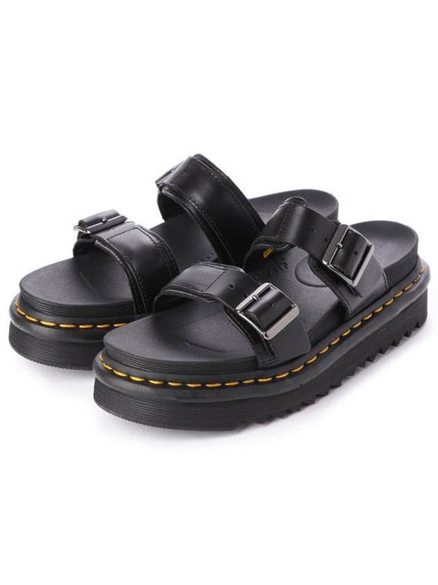 Miles Buckle Brando Leather Sandals Black - DR. MARTENS - BALAAN 4