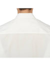 Men's Pocket Cotton Short Sleeve Shirt White - AMI - BALAAN 8