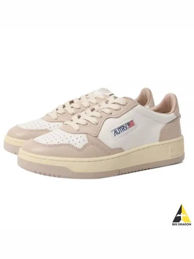 Women's Medalist Bi-Color Low-Top Sneakers Beige - AUTRY - BALAAN 2