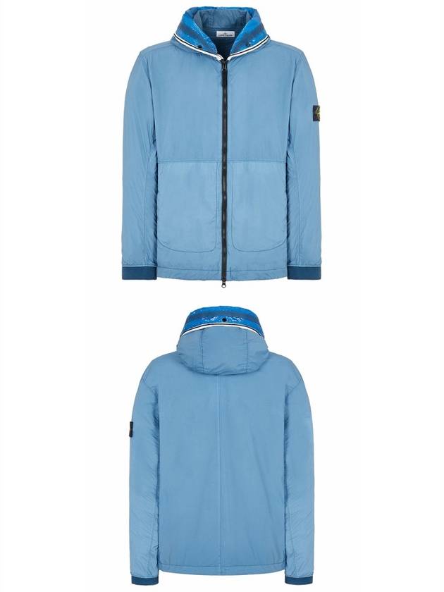 Wappen Patch Skin Touch Nylon Hooded Jacket Blue - STONE ISLAND - BALAAN 5