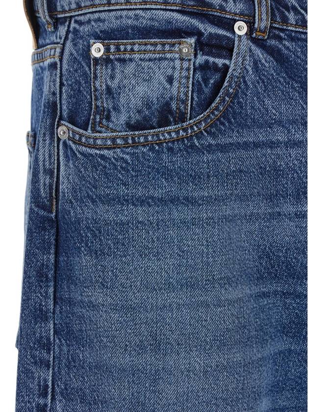 Blue Five Pocket Jeans With Logo Patch On The Back In Denim Man - JW ANDERSON - BALAAN 3