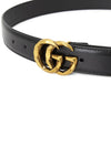 GG Marmont Leather Belt Black - GUCCI - BALAAN 6