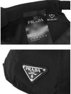 Re-Nylon Triangle Logo Baseball Cap Black - PRADA - BALAAN 8