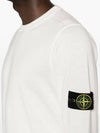 Crewneck Soft Cotton Knit Top White - STONE ISLAND - BALAAN 6