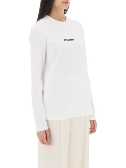 logo print long sleeve t-shirt - JIL SANDER - BALAAN 2