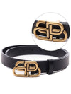 Women's BB Buckle Belt Black Gold - BALENCIAGA - BALAAN 3