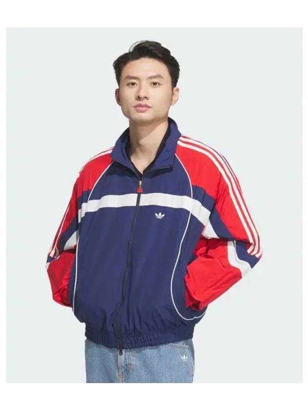 Retro Remix Padded Zip-Up Jacket Red Dark Blue - ADIDAS - BALAAN 2