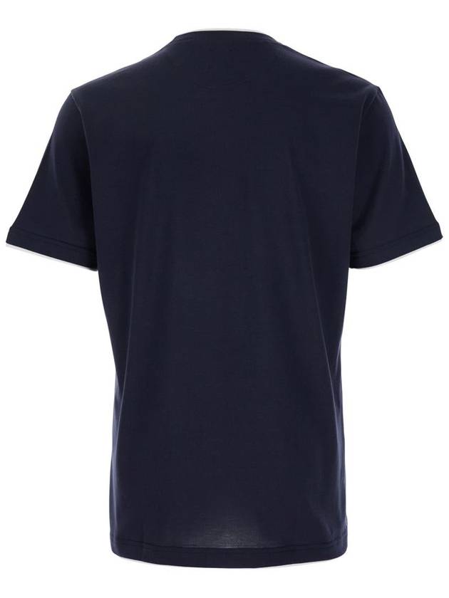 Black Crewneck T-Shirt With Layered Collar In Cotton Man - ELEVENTY MILANO - BALAAN 2