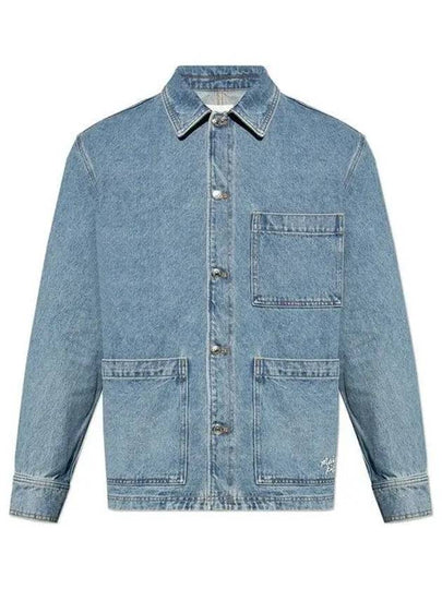 Spread Collar Denim Jacket Blue - MAISON KITSUNE - BALAAN 2