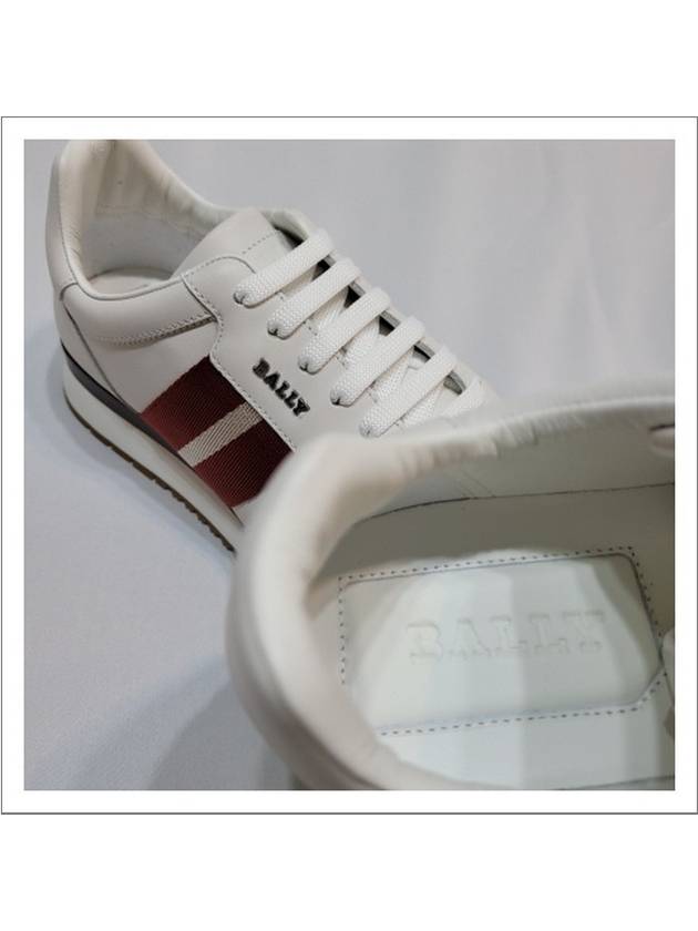 Astel Leather Low Top Sneakers White - BALLY - BALAAN 5