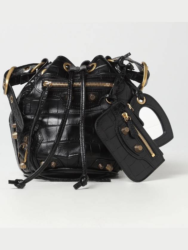 Le Cagole XS Leather Bucket Bag Black - BALENCIAGA - BALAAN 3