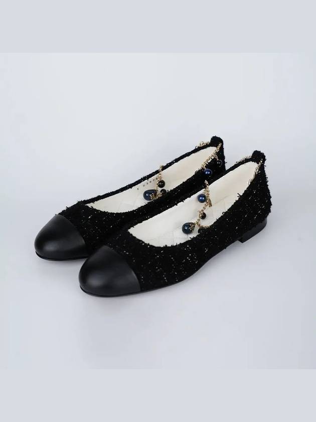 Chain Ballerina Flat Shoes Black G38986 - CHANEL - BALAAN 1