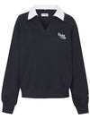 FIELD TRIP COLLARED SWEATSHIRTNavy - PLAYBOO - BALAAN 1