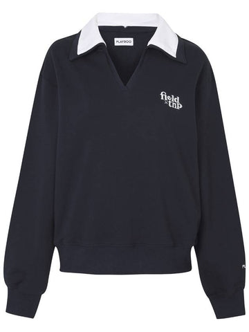 FIELD TRIP COLLARED SWEATSHIRTNavy - PLAYBOO - BALAAN 1