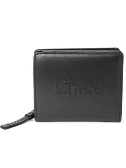 Sense Soft Leather Half Wallet Black - CHLOE - BALAAN 2