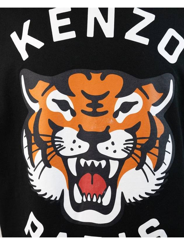 Lucky Tiger Short Sleeve T-Shirt Black - KENZO - BALAAN 4