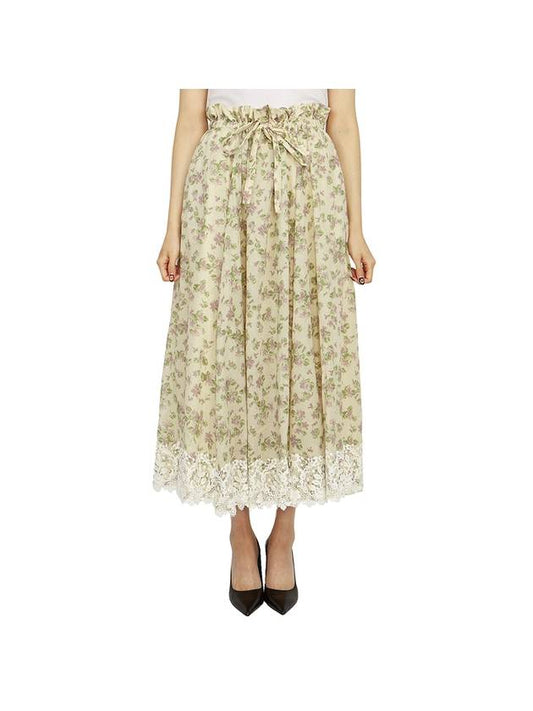 Drawstring Long A-line Skirt Ivory - DIOR - BALAAN 2