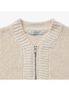 Boucle Zip-Up Cardigan Ivory - NOIRER - BALAAN 5