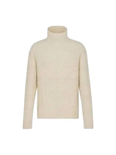 Cashmere Logo Knit Turtleneck Blanc - DIOR - BALAAN 1