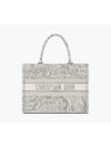 Toile de Jouy Reverse Embroidery Medium Book Tote Grey - DIOR - BALAAN 2