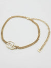 White CC logo gold chain choker necklace ABD830 - CHANEL - BALAAN 6